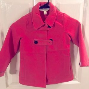 Lands End Size 4 Pink Pea Coat